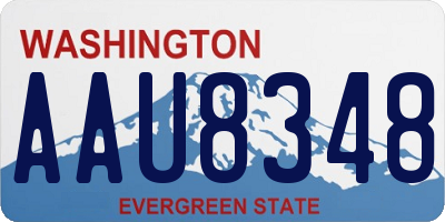 WA license plate AAU8348