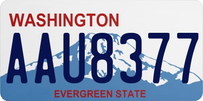 WA license plate AAU8377