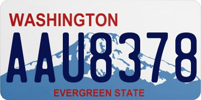 WA license plate AAU8378