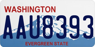 WA license plate AAU8393