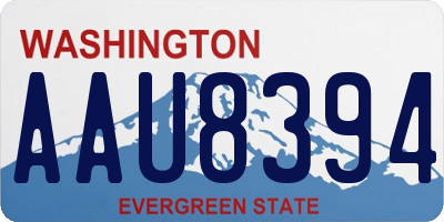 WA license plate AAU8394