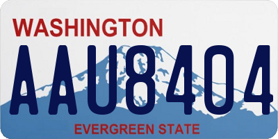 WA license plate AAU8404