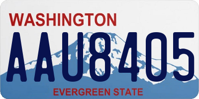 WA license plate AAU8405