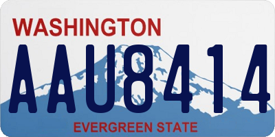 WA license plate AAU8414