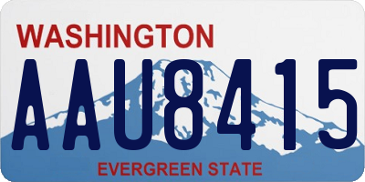 WA license plate AAU8415