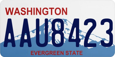 WA license plate AAU8423