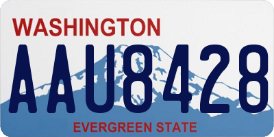 WA license plate AAU8428