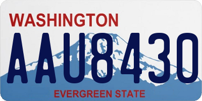 WA license plate AAU8430