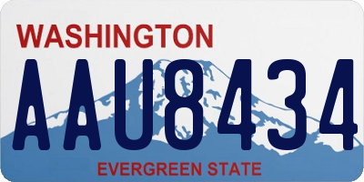 WA license plate AAU8434