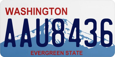WA license plate AAU8436