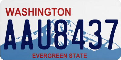 WA license plate AAU8437