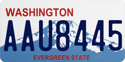 WA license plate AAU8445