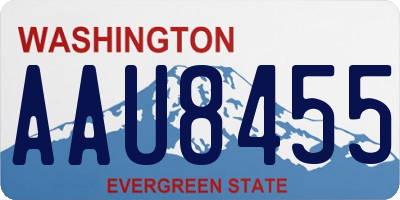 WA license plate AAU8455