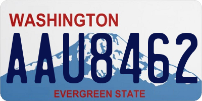 WA license plate AAU8462