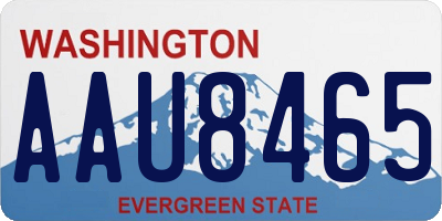 WA license plate AAU8465