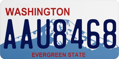 WA license plate AAU8468
