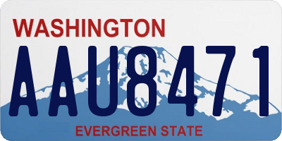 WA license plate AAU8471