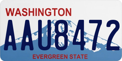 WA license plate AAU8472
