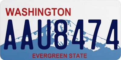 WA license plate AAU8474