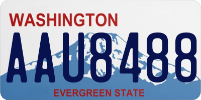 WA license plate AAU8488