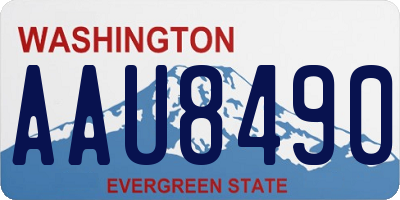 WA license plate AAU8490