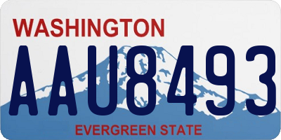 WA license plate AAU8493