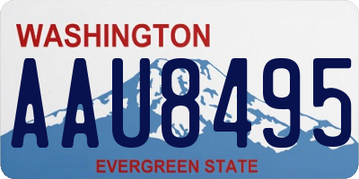 WA license plate AAU8495
