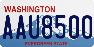 WA license plate AAU8500