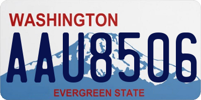 WA license plate AAU8506