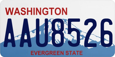 WA license plate AAU8526