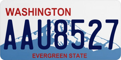 WA license plate AAU8527