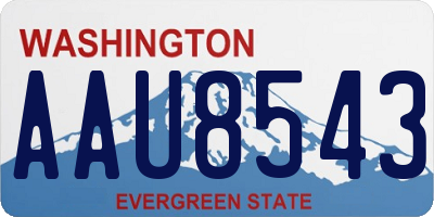 WA license plate AAU8543