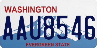WA license plate AAU8546