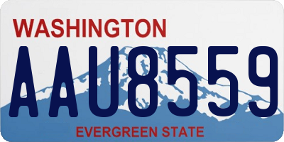 WA license plate AAU8559
