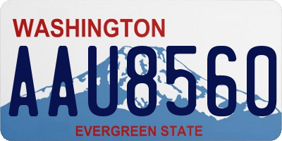 WA license plate AAU8560