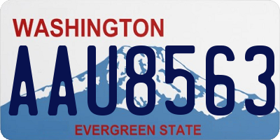 WA license plate AAU8563