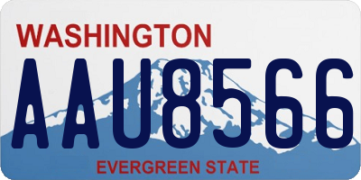 WA license plate AAU8566
