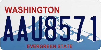 WA license plate AAU8571