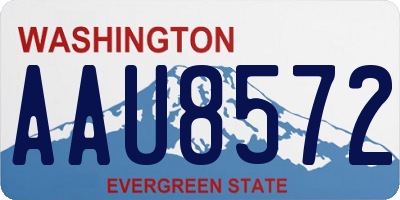WA license plate AAU8572