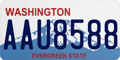 WA license plate AAU8588
