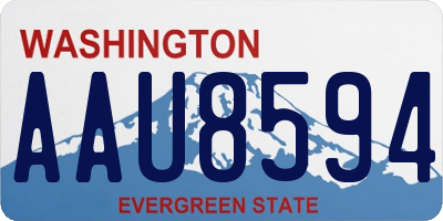 WA license plate AAU8594