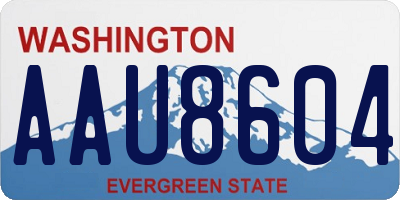 WA license plate AAU8604