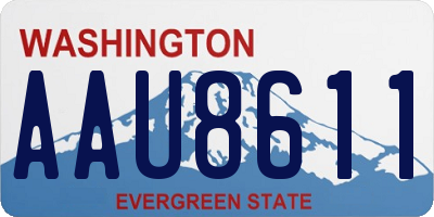 WA license plate AAU8611