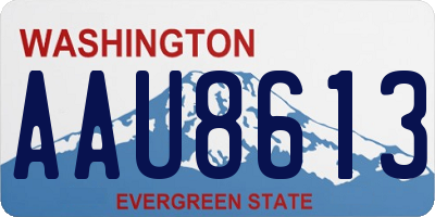 WA license plate AAU8613