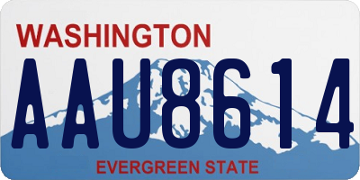 WA license plate AAU8614