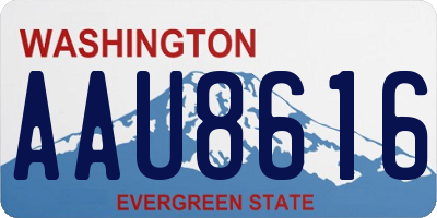WA license plate AAU8616