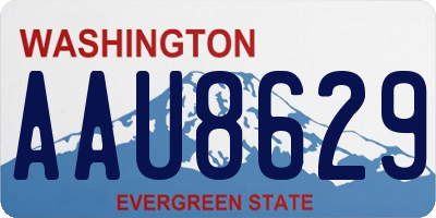 WA license plate AAU8629