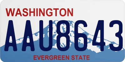 WA license plate AAU8643