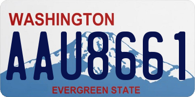 WA license plate AAU8661