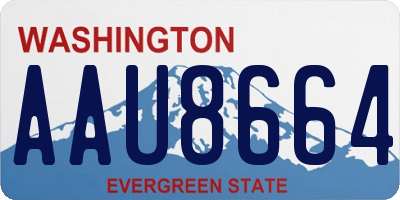 WA license plate AAU8664